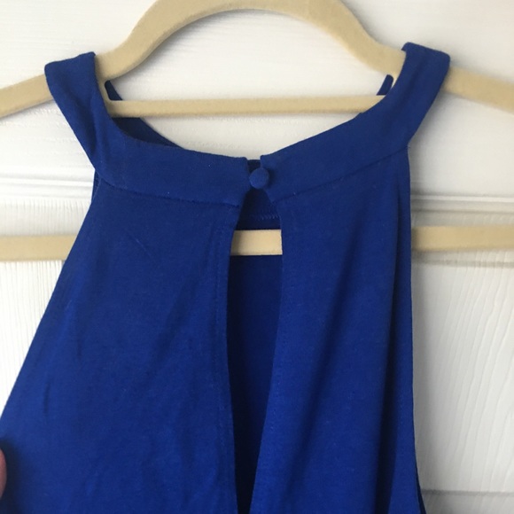 Express High-Neck Blue Dress - Picture 3 of 5
